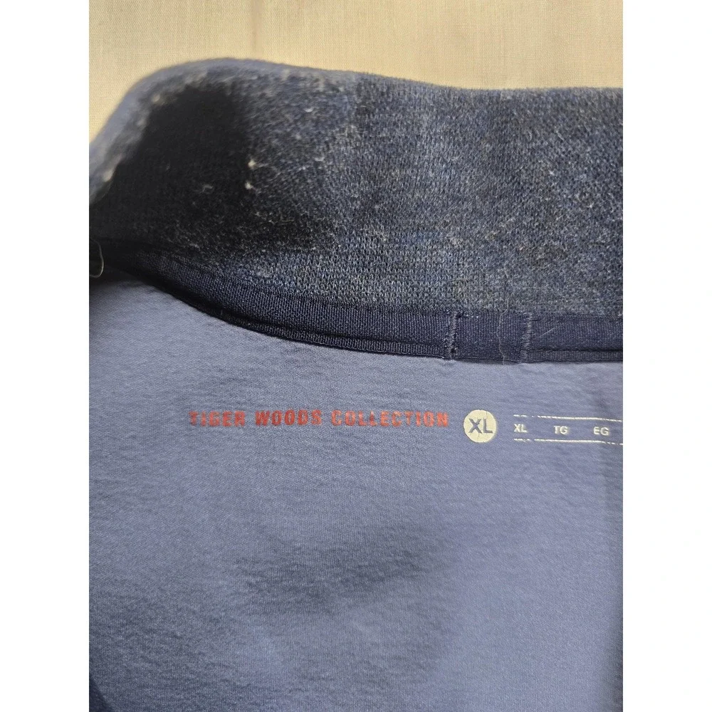 Rio 2016 Olympics Shirt Mens XL Blue Golf Nike Tiger Woods 1/4 Zip Pullover